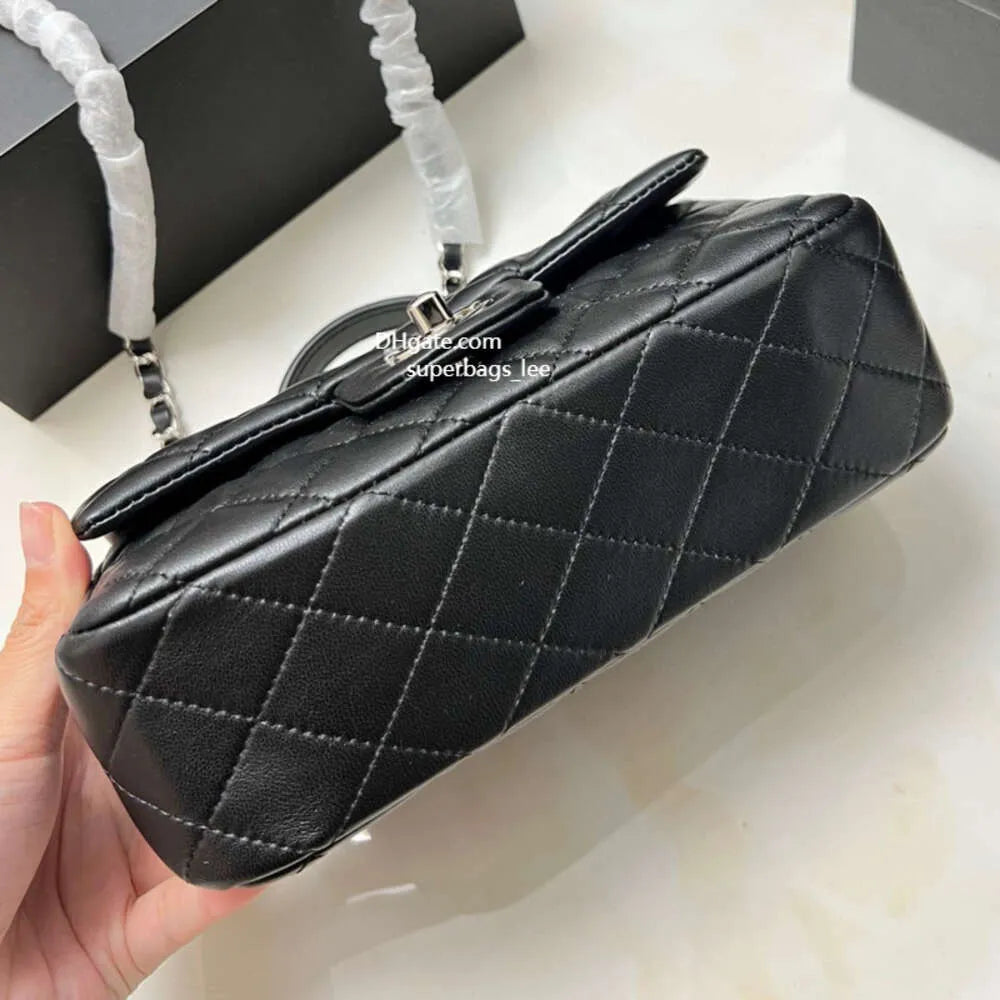 Luxury designer bag women mini bag classic cf shoulder bags diamond patterned real leather handbag womens fashion bags with box