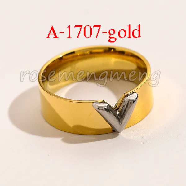 Designer Branded Letter Band Rings Women 18K Gold Plated Silver Plated Crystal Stainless Steel Love Wedding Jewelry Supplies Ring Fine Carving Finger Ring 3 Style