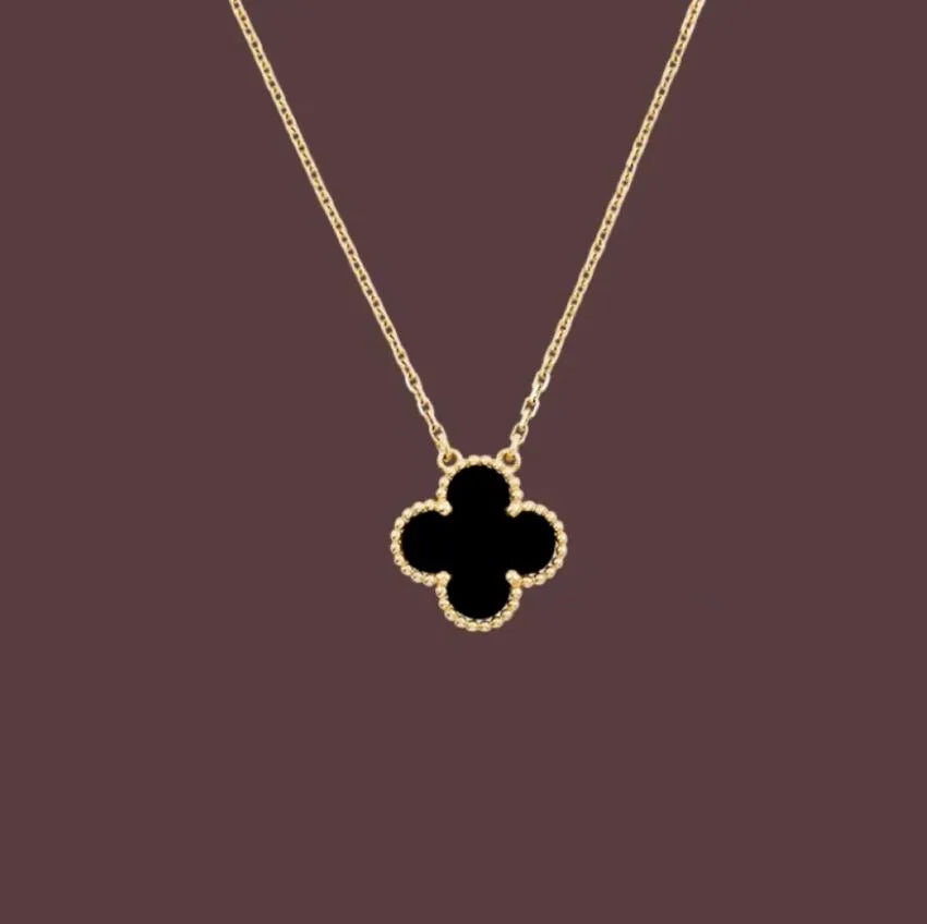 Fashion Pendant Necklaces for women Elegant 4/Four Leaf Clover locket Necklace Highly Quality Choker chains Designer Jewelry 18K Plated gold girls Gift