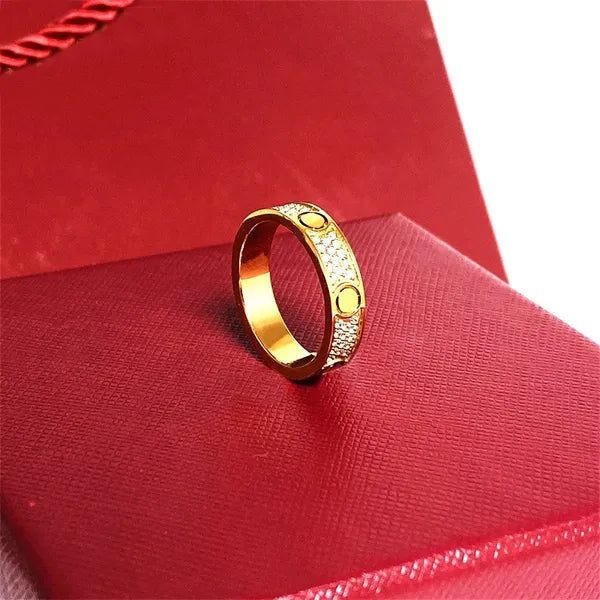 3mm 4mm 5mm 6mm titanium steel silver love ring men and women rose gold jewelry for lovers couple rings gift With drill wite box