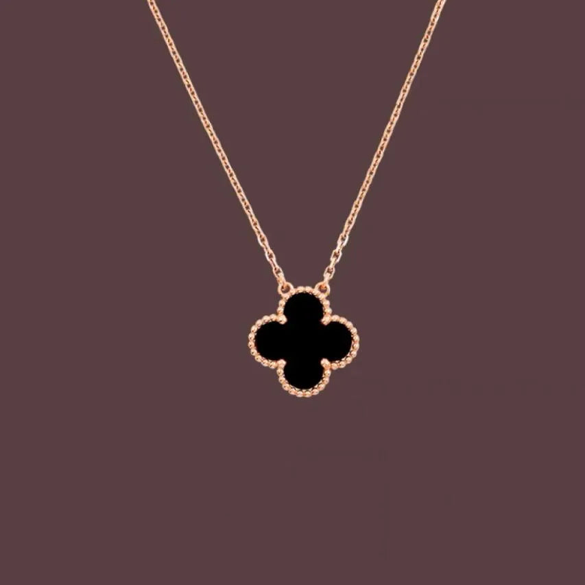 Fashion Pendant Necklaces for women Elegant 4/Four Leaf Clover locket Necklace Highly Quality Choker chains Designer Jewelry 18K Plated gold girls Gift