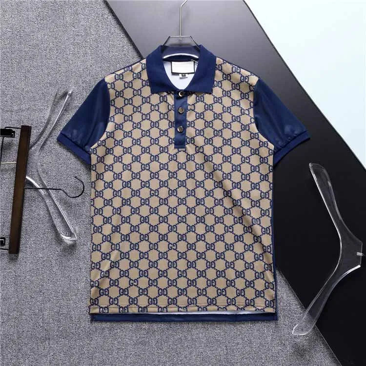 2023 New Hot Mens Brand Clothes Luxury Designer Polo Shirts Men's Casual Polo Fashion Snake Bee Print Embroidery T Shirt High Street Mens Polos