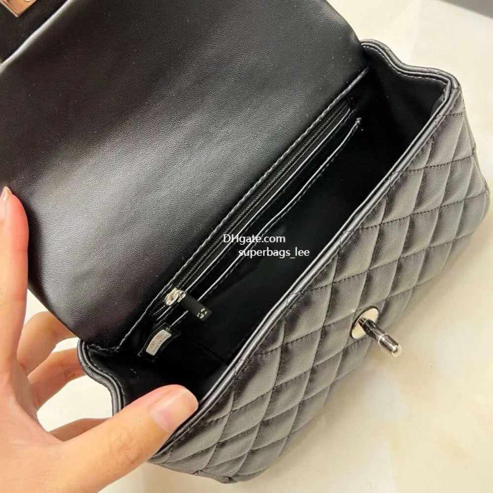 Luxury designer bag women mini bag classic cf shoulder bags diamond patterned real leather handbag womens fashion bags with box