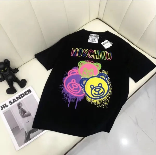 Sunmmer Womens Mens Designers T Shirts Tshirts Fashion Letter teddy bear Printing Short Sleeve Lady Tees Luxurys Casual Clothes Tops T-shirts Clothing