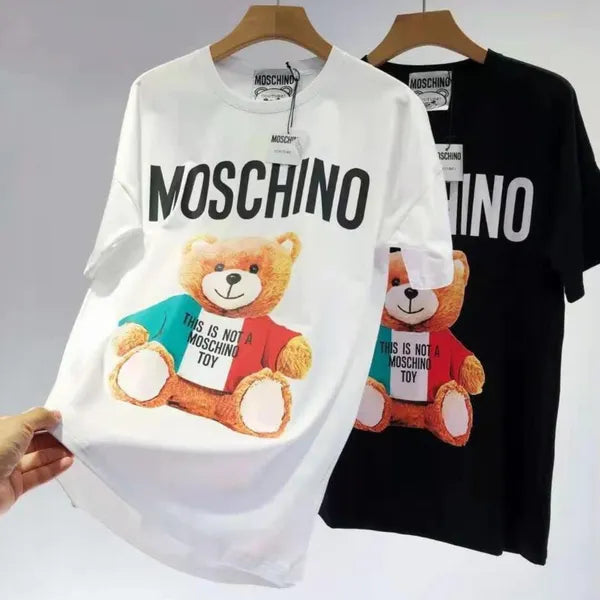 Sunmmer Womens Mens Designers T Shirts Tshirts Fashion Letter teddy bear Printing Short Sleeve Lady Tees Luxurys Casual Clothes Tops T-shirts Clothing