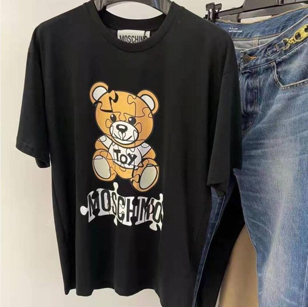 Sunmmer Womens Mens Designers T Shirts Tshirts Fashion Letter teddy bear Printing Short Sleeve Lady Tees Luxurys Casual Clothes Tops T-shirts Clothing