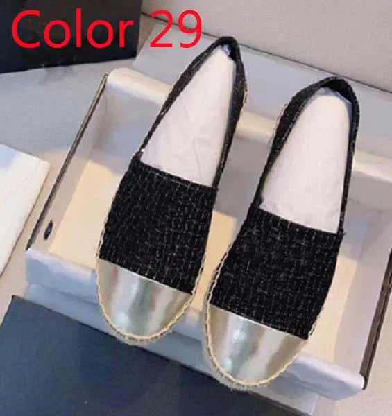 30 color Luxury Casual Women Shoes Espadrilles Summer Designers ladies flat Beach Half Slippers fashion woman Loafers Fisherman canvas Shoe with box size 35-41 1