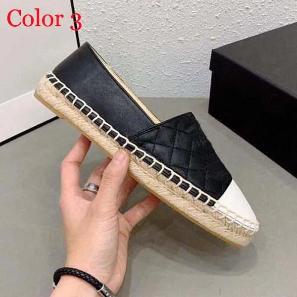 30 color Luxury Casual Women Shoes Espadrilles Summer Designers ladies flat Beach Half Slippers fashion woman Loafers Fisherman canvas Shoe with box size 35-41 1