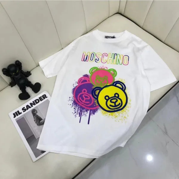 Sunmmer Womens Mens Designers T Shirts Tshirts Fashion Letter teddy bear Printing Short Sleeve Lady Tees Luxurys Casual Clothes Tops T-shirts Clothing