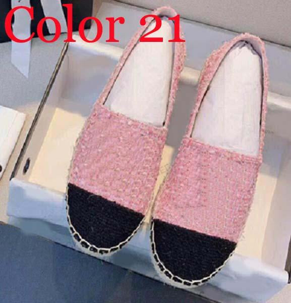 30 color Luxury Casual Women Shoes Espadrilles Summer Designers ladies flat Beach Half Slippers fashion woman Loafers Fisherman canvas Shoe with box size 35-41 1